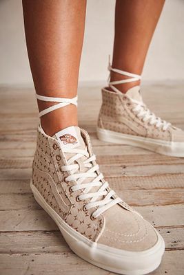 Sk8-hi Tapered Eco Theory Sneakers by Vans at Free People, Checkerboard Brown, US 8 M