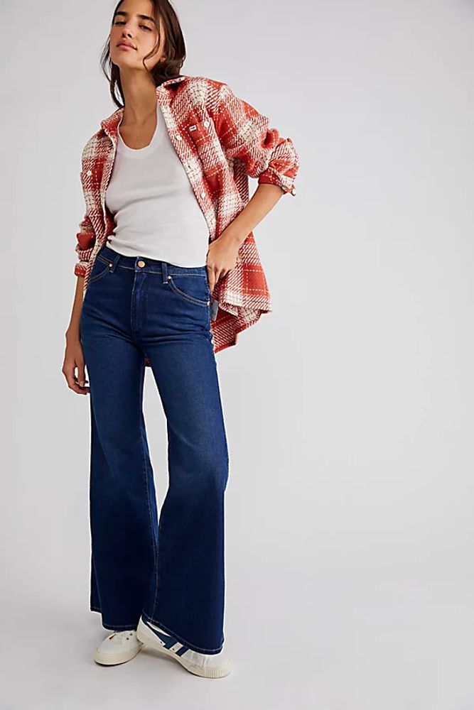 Wrangler Wanderer High-Rise Flare Jeans by at Free People, Medusa, |  Pacific City