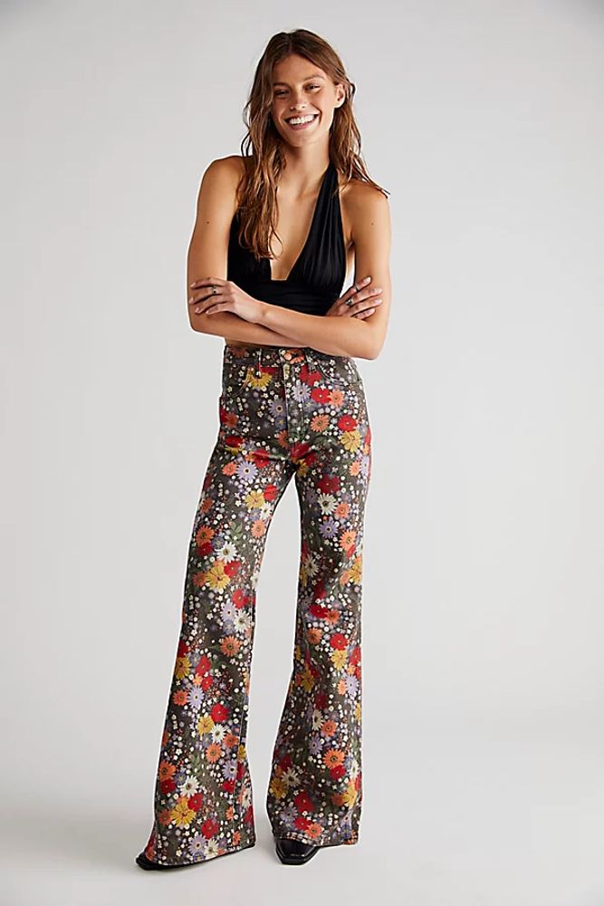 Wrangler Wanderer Printed High-Rise Jeans by Wrangler at Free People,  Bloom, | Pacific City