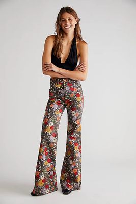 Wanderer Printed High-Rise Jeans by Wrangler at Free People, Bloom,