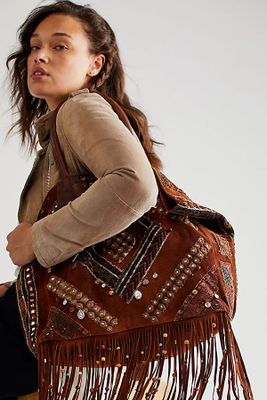 Mirror Master Tote Bag by Nigel Preston at Free People, Chocolate, One Size
