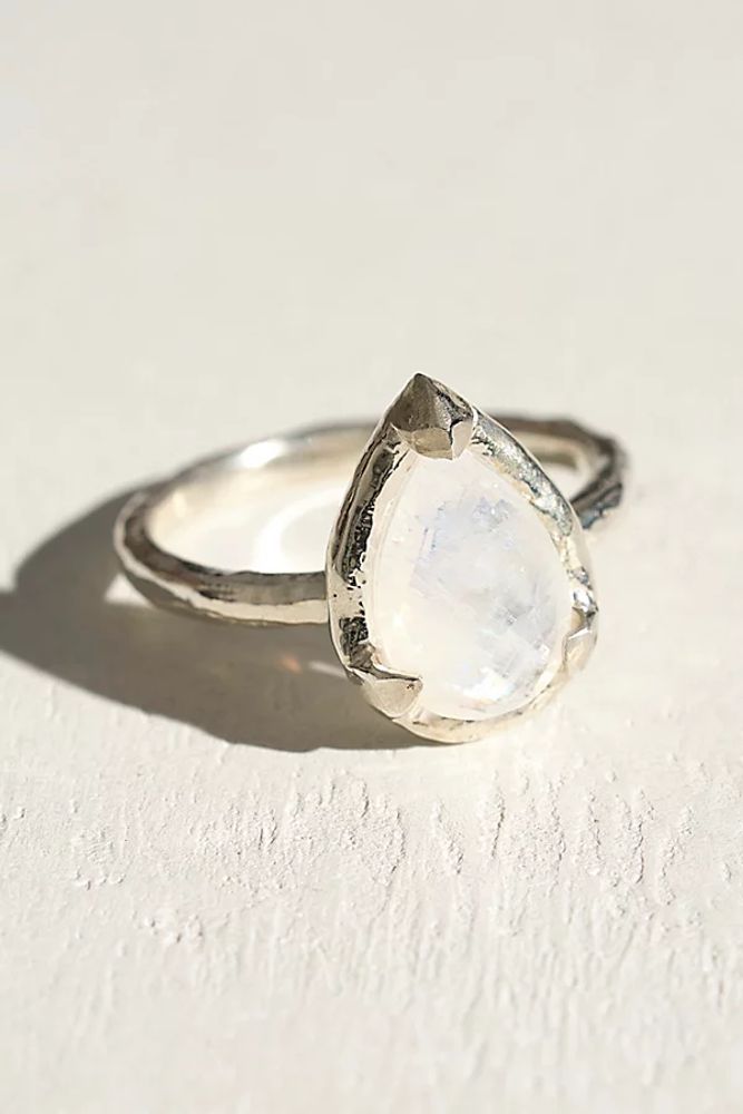 Eden Ring by Danielle Gerber at Free People, Silver And Moonstone,