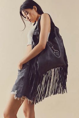 Headliner Fringe Hobo by FP Collection at Free People, Black, One Size
