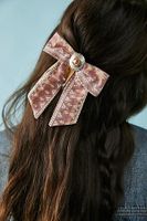 Emmaline Bow by Curried Myrrh at Free People, Pink, One Size