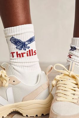 Thrills Not Forgotten 2 Pack Crew Socks by THRILLS at Free People, White, One Size