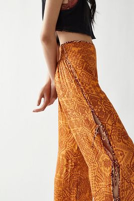 I'll Come Running Tie Pants by Free People, Topaz Combo, L