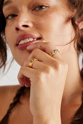 Gold Plated Stella Ring Set by Free People, Gold, US 8