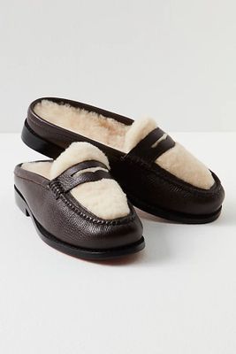 G.H. Bass Wynn Cozy Slides by G.H. Bass at Free People, Brown / Natural, US 7.5