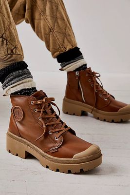 Pallabase Leather Boots by Palladium at Free People, Dear Brown, US