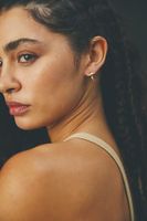 Saturn Huggie Hoop Earrings by Local Eclectic at Free People, 14k Gold Plated, One Size