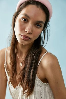 Suede Puffy Headband by Free People, Blush, One Size