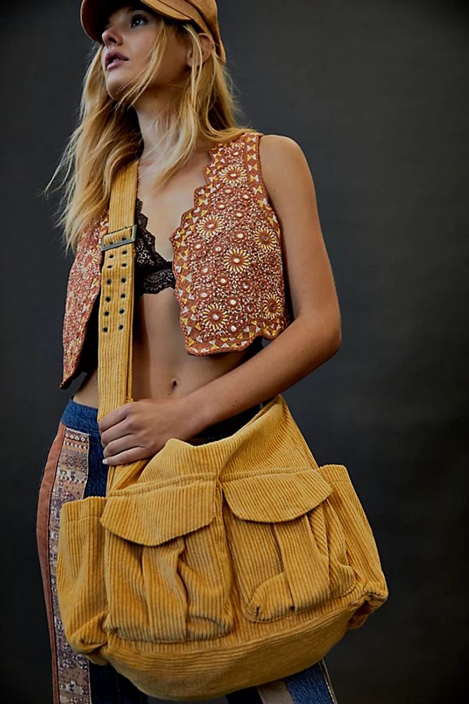 Honeybee Cord Hobo Bag by FP Collection at Free People, One