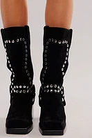 Gretchen Studded Square Toe Boots