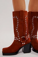 Gretchen Studded Square Toe Boots