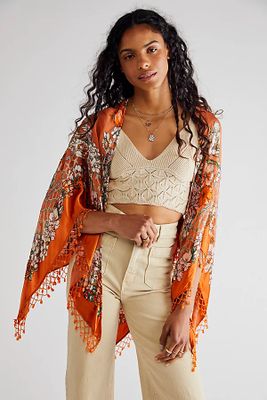 Talitha Butterfly Kimono by Free People, Persimmon, One Size
