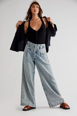 Care FP Super Sweeper Wide-Leg Jeans by We The Free at People,