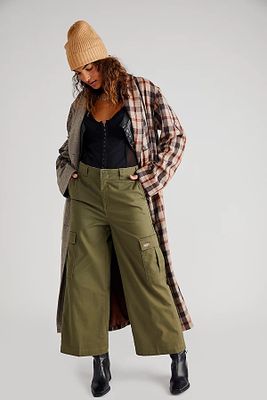 Dickies Twill Crop Cargo Pants by at Free People, Stonewashed Military Green, US