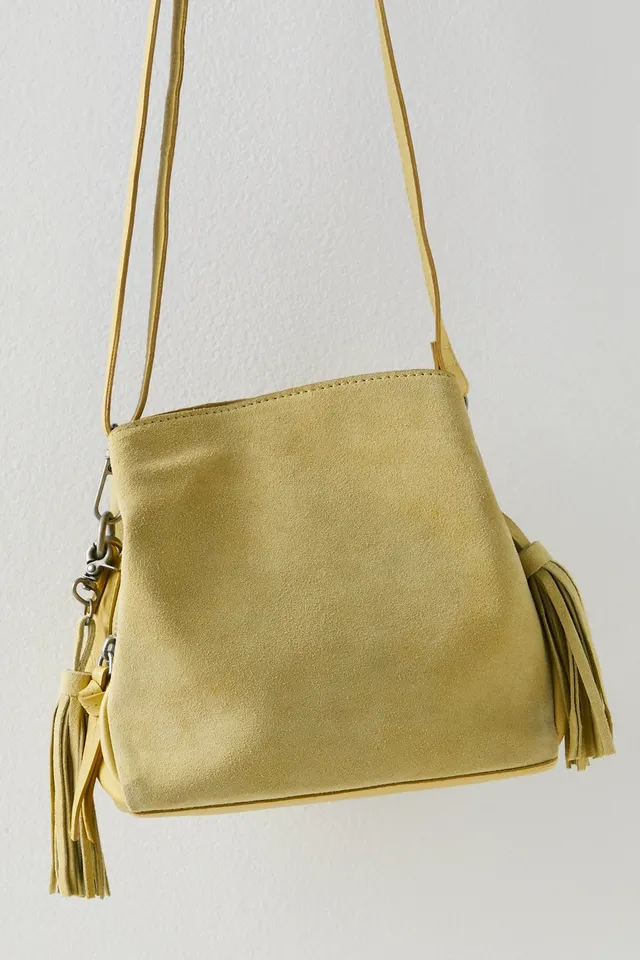 Free People Sindy Suede Crossbody Bag in Natural