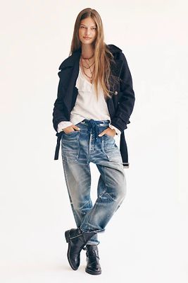 Moxie Pull-On Barrel Jeans by We The Free at People, Blue,