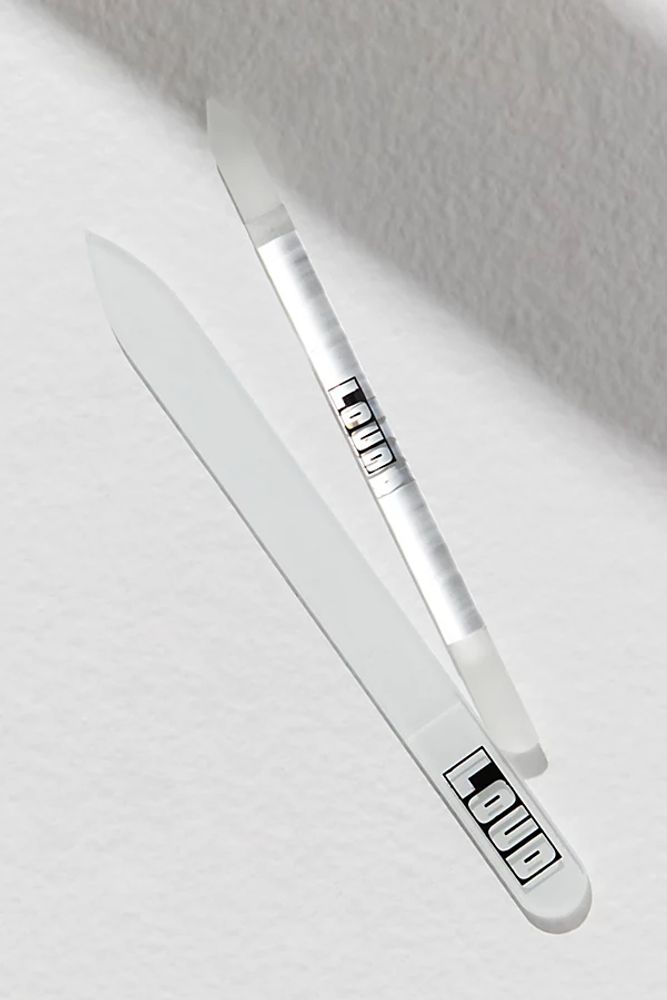 Loud Lacquer Glass Nail File + Glass Cuticle Pusher by Loud Lacquer at Free People, One, One Size