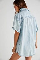 We The Free Short Of It Denim Top