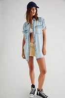 We The Free Short Of It Denim Top