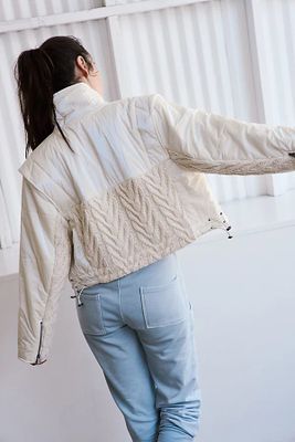 Knit With It Puffer by FP Movement at Free People, Ivory Combo,