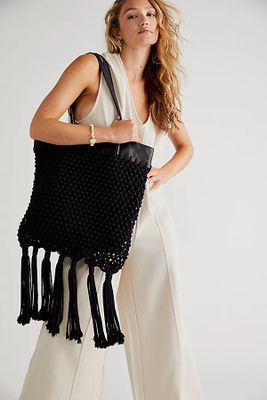 Finley Fringe Tote Bag by FP Collection at Free People, Black, One Size