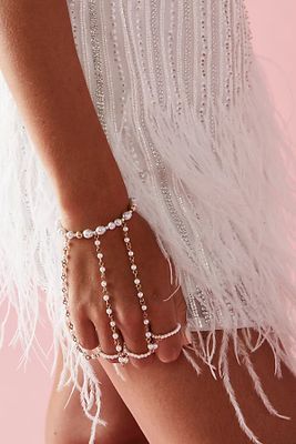 Edith Pearl Hand Bracelet by Free People, Pearl, One
