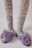 EMU X Free People Mayberry Curly Slides by Australia at People, Lavender Quartz, US