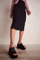Sydney Satin Wedge Heels by Jeffrey Campbell at Free People, Black Satin, US 8.5