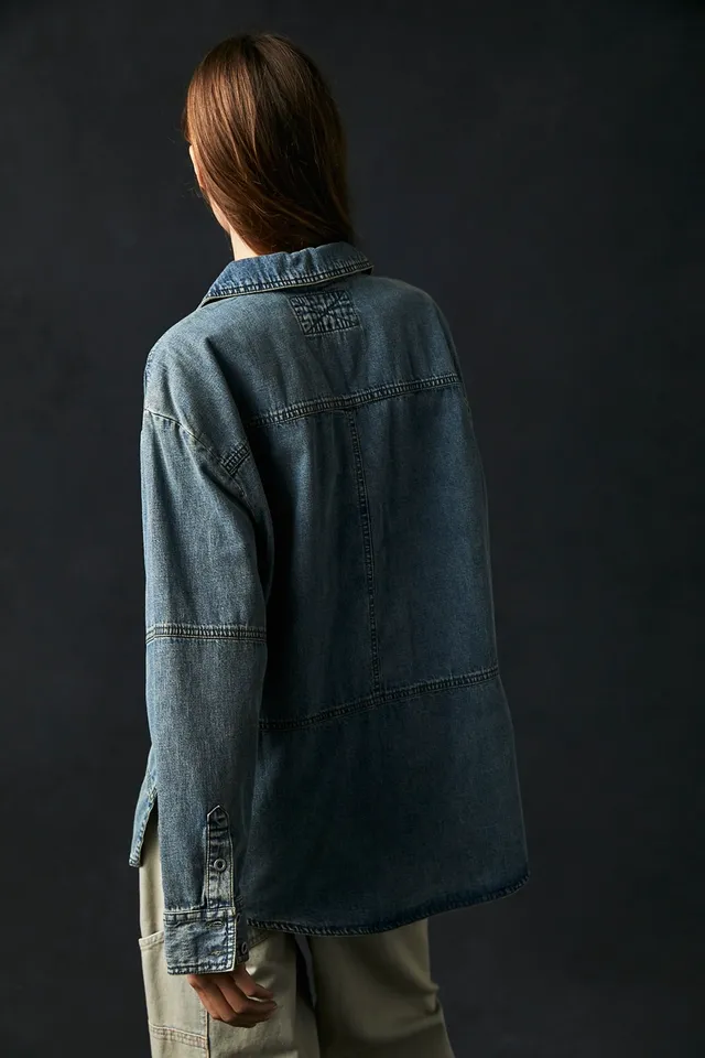 Free People Jude Denim Pullover In Vintage Indigo in Vintage Indigo