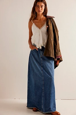 We The Free Come As You Are Denim Maxi Skirt