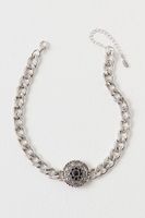 Division Choker by Free People, Silver, One Size