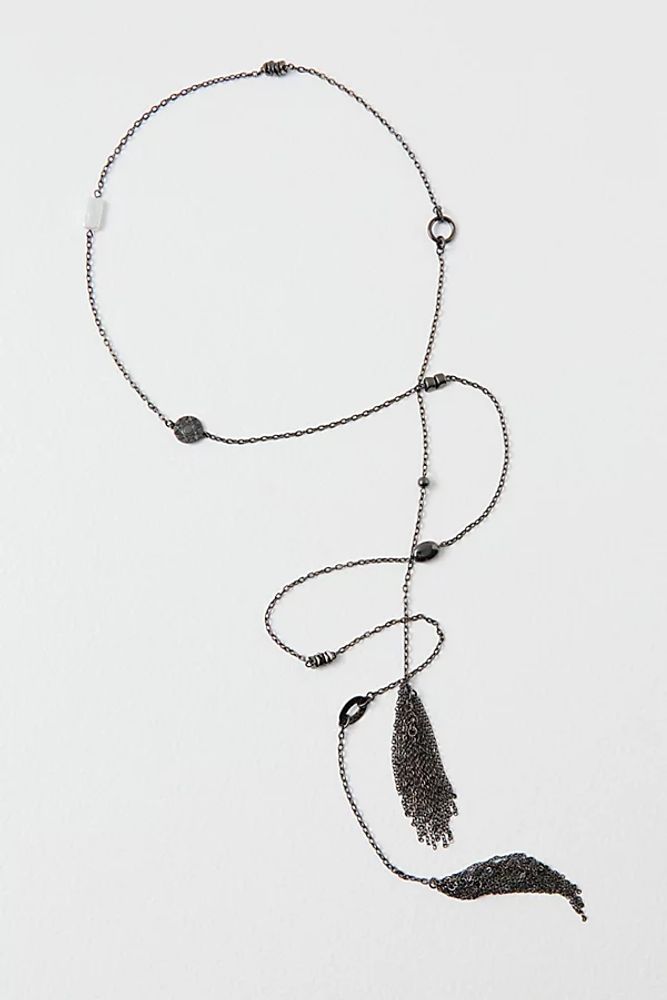 Canyon Wrap Necklace by Free People, Hematite, One Size