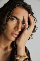 Westbound Ring by Free People, Gold Blue,