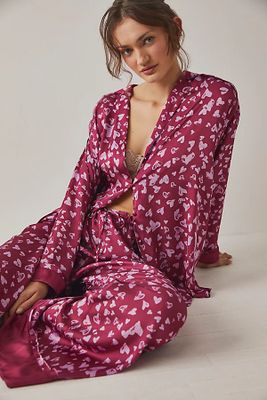 Dreamy Days Pajama Set by Intimately at Free People, Berry Combo,