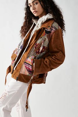 Cami Pieced Moto Jacket by We The Free at People, Honey Combo,