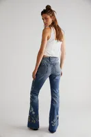 Driftwood Farrah Embroidered Flare Jeans