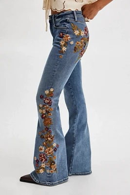 Driftwood Farrah Embroidered Flare Jeans