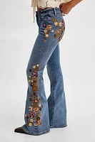 Driftwood Farrah Embroidered Flare Jeans