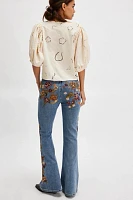 Driftwood Farrah Embroidered Flare Jeans