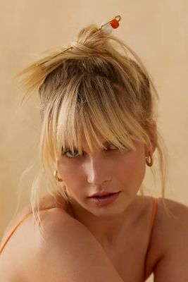 Confetti Hair Pin by PeLo Modern at Free People, White / Tangerine, One Size