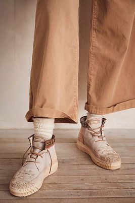 Coastline Hand Painted Moccasin Boot by Karma of Charme at Free People, Sand, EU