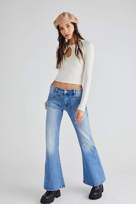 Rolla's Sailor Low-Rise Flare Jeans by Rolla's at Free People, Organic Mid Blue, 29