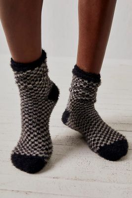 Checked Out Fuzzy Socks by Reliable Of Milwaukee at Free People, One
