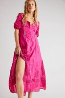 Lisa Lace Midi Dress by Free People, Hollyhock,