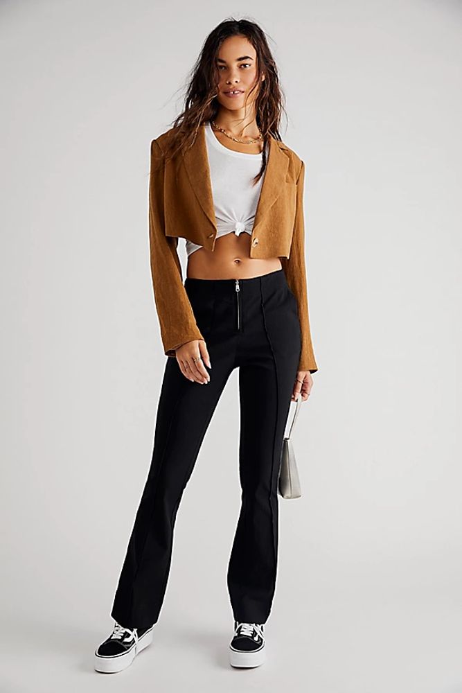 Go For That Slim Flare Pants by Free People, Black, S