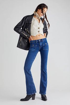 The Ragged Priest Flashback Low-Rider Jeans by The Ragged Priest at Free People, Blue, 34