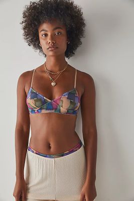 Mosaic Mesh Retro Bra by Only Hearts at Free People, Brush Stroke,